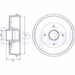 Tambour de frein DELPHI BFR538