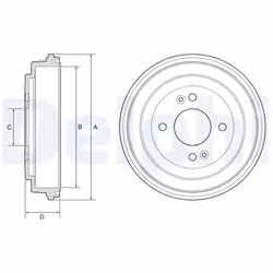 Tambour de frein DELPHI BF580