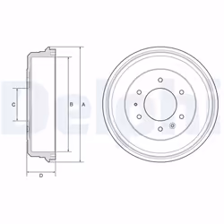 Tambour de frein DELPHI BF581