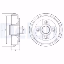 Tambour de frein DELPHI BF584