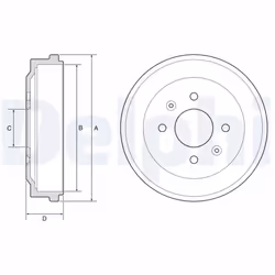 Tambour de frein DELPHI BF570