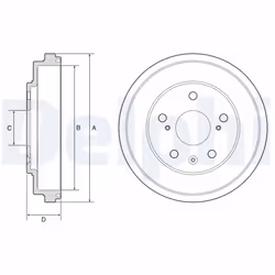 Tambour de frein DELPHI BF572