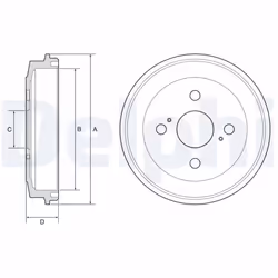 Tambour de frein DELPHI BF588