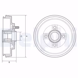 Tambour de frein DELPHI BFR589