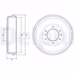 Tambour de frein DELPHI BF573