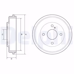 Tambour de frein DELPHI BF591