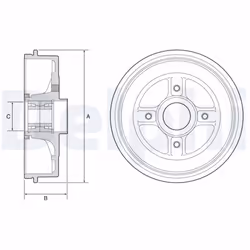 Tambour de frein DELPHI BFR595