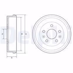 Tambour de frein DELPHI BF597