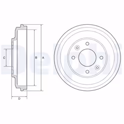 Tambour de frein DELPHI BF598