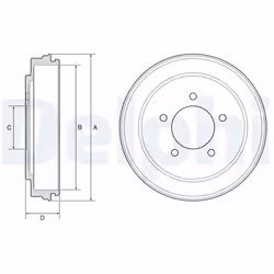 Tambour de frein DELPHI BF600