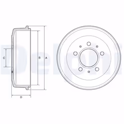 Tambour de frein DELPHI BF603