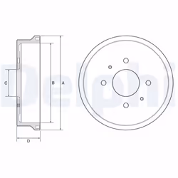 Tambour de frein DELPHI BF604