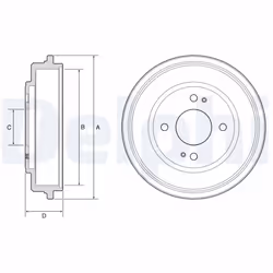 Tambour de frein DELPHI BF606