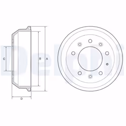 Tambour de frein DELPHI BF608
