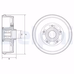 Tambour de frein DELPHI BFR611