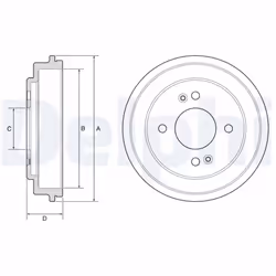 Tambour de frein DELPHI BF612