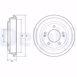 Tambour de frein DELPHI BF613