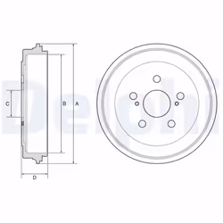 Tambour de frein DELPHI BF615