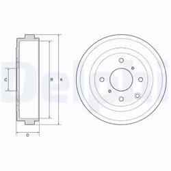 Tambour de frein DELPHI BF616