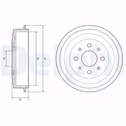 Tambour de frein DELPHI BF619