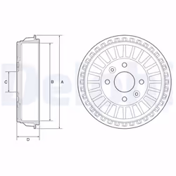 Tambour de frein DELPHI BF620
