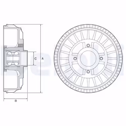 Tambour de frein DELPHI BFR621