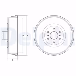 Tambour de frein DELPHI BF623