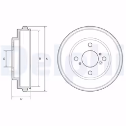 Tambour de frein DELPHI BF625
