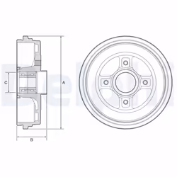 Tambour de frein DELPHI BFR626