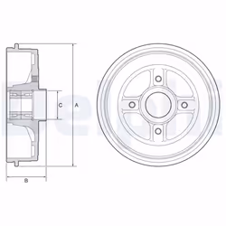 Tambour de frein DELPHI BFR624