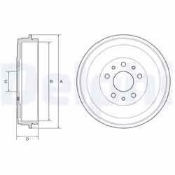 Tambour de frein DELPHI BF767