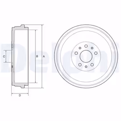 Tambour de frein DELPHI BF629