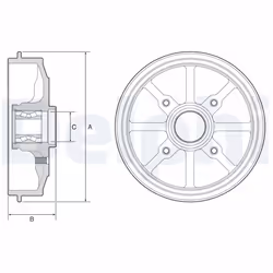Tambour de frein DELPHI BFR484