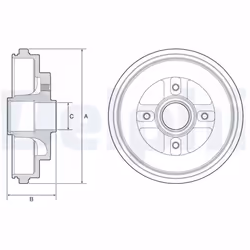 Tambour de frein DELPHI BF630