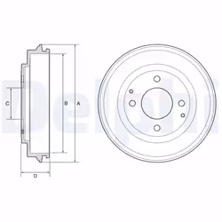 Tambour de frein DELPHI BF632