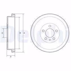 Tambour de frein DELPHI BF634