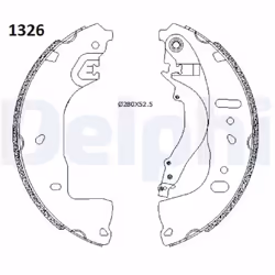 Jeu de mâchoires de frein DELPHI LS2197