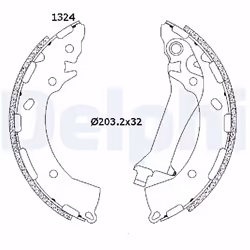 Jeu de mâchoires de frein DELPHI LS2200