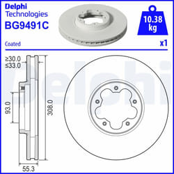Disque de frein DELPHI BG9491C