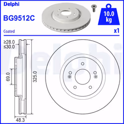 Disque de frein DELPHI BG9512C - Vue supplémentaire 3