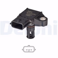 Capteur, pression du tuyau d'admission DELPHI PS20076-12B1