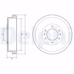 Tambour de frein DELPHI BF635