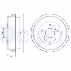 Tambour de frein DELPHI BF636