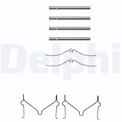 Kit d'accessoires, plaquette de frein DELPHI LX0143