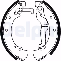 Jeu de mâchoires de frein DELPHI LS1656