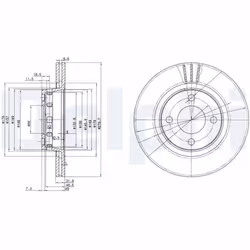 Disque de frein DELPHI BG2784 avant, ventilé, 2 pièce - Vue supplémentaire 4