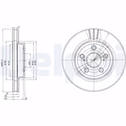 Disque de frein DELPHI BG2880 avant, ventilé, 2 pièce - Vue supplémentaire 4