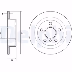 Disque de frein DELPHI BG4706C arrière, plein, à haute teneur en carbone, 2 pièce