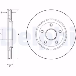 Disque de frein DELPHI BG4759C avant, ventilé, 2 pièce - Vue supplémentaire 4