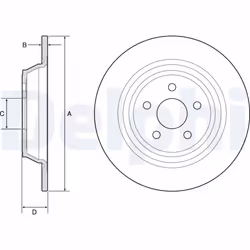 Disque de frein DELPHI BG4782C arrière, plein, 2 pièce